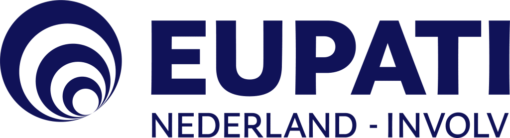 Transparant logo van de EUPATI Nederland opleiding, georganiseerd door INVOLV